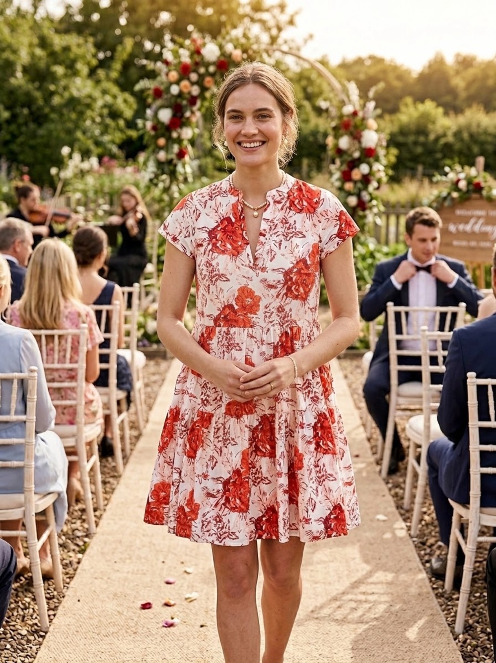 JUDE CONNALLY Libby Mini Dress Red Pink